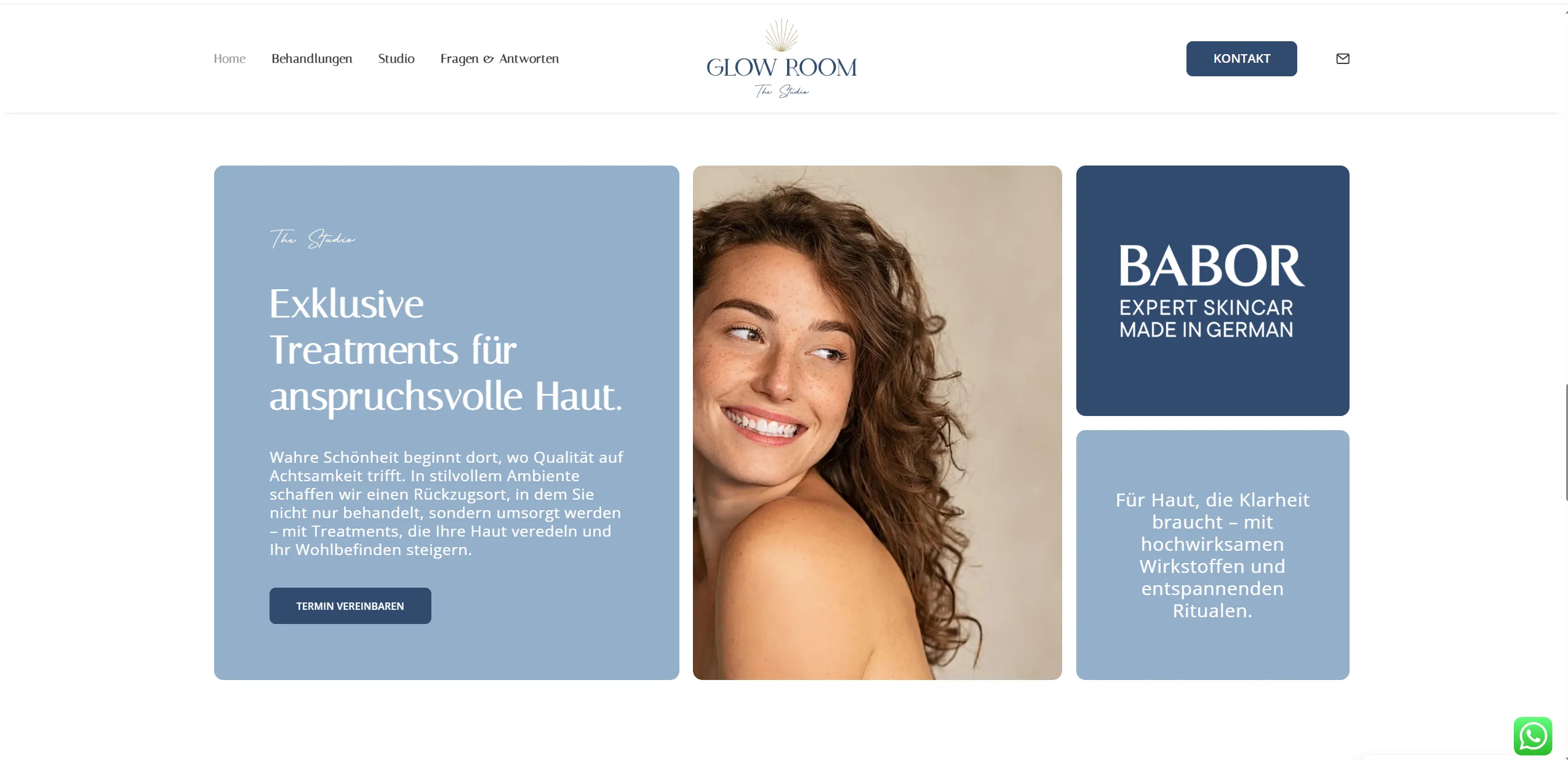 Startseite von The Glow Room